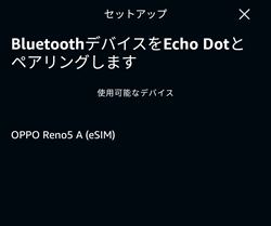 BluetoothデバイスをEcho Dotとペアリング