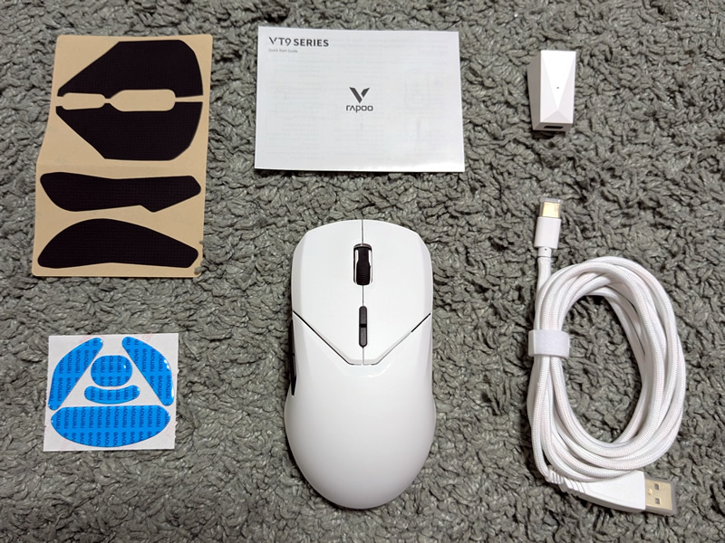 RAPOO VT9PRO4K同梱物
